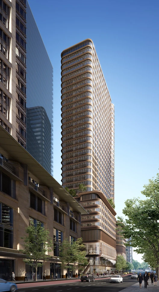 Pitt Street Over Station Development, Sydney. Image Courtesy of Foster + Partners