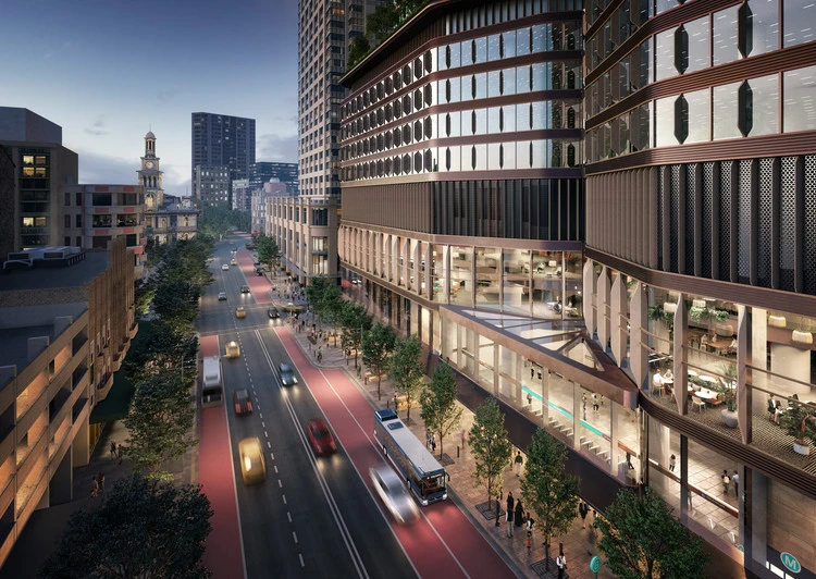 Pitt Street Over Station Development, Sydney. Image Courtesy of Foster + Partners
