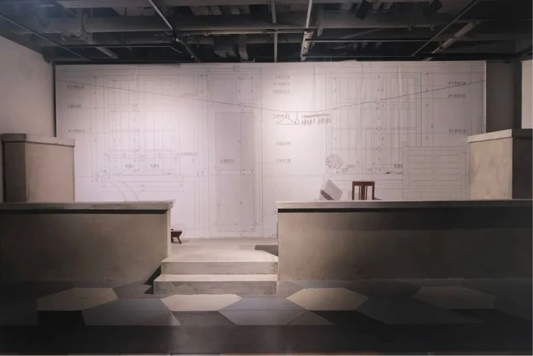 Installation by Fan Jiujiang at Space Discipline exhibition. Image © Han Shuang