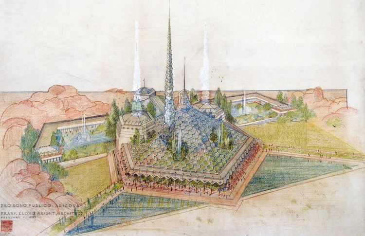 One of Frank Lloyd Wright’s Unpublished Projects Revealed to the Public: the Arizona State Capitol 1