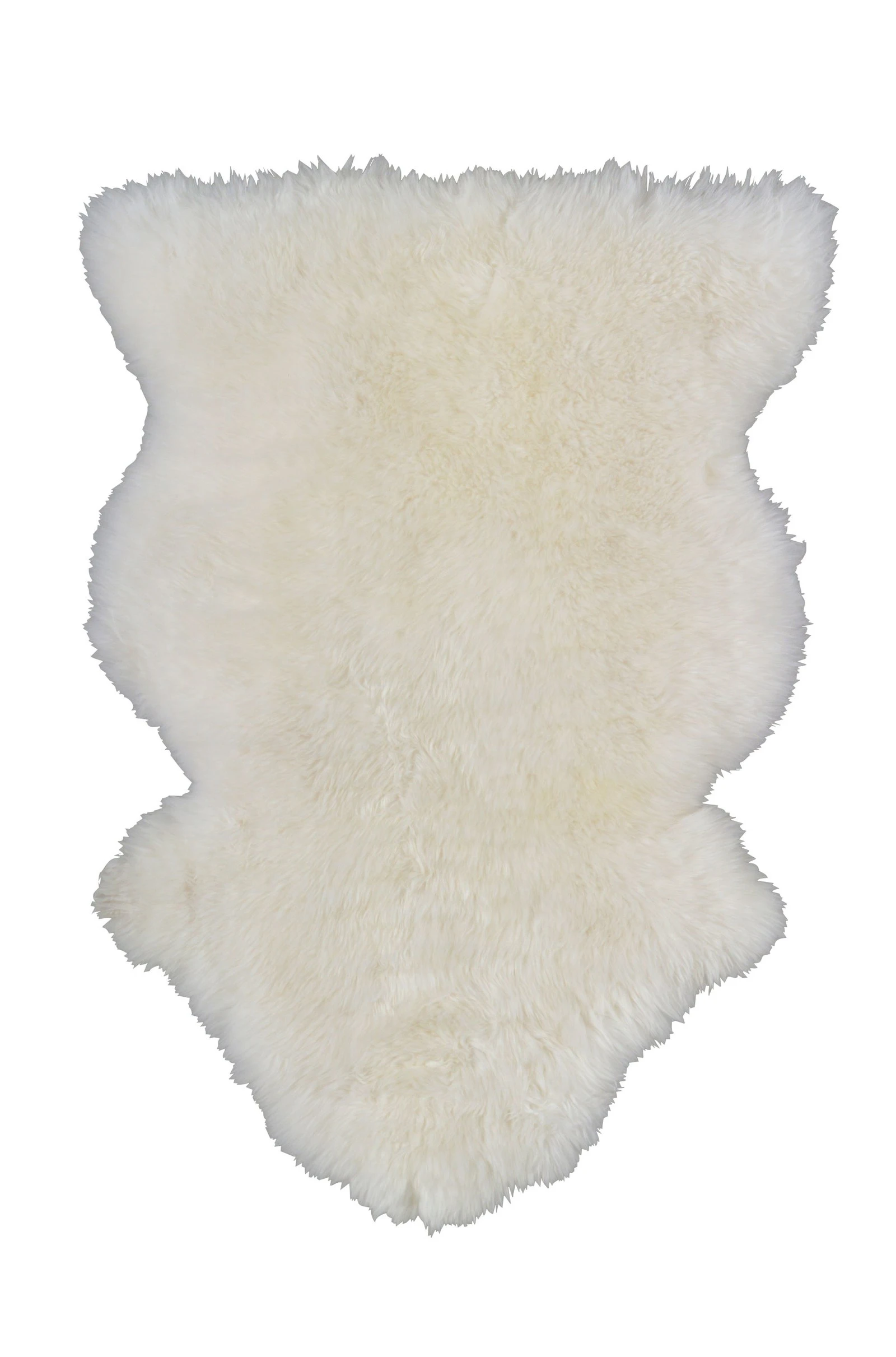 white faux sheepskin